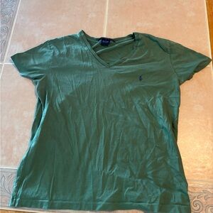 Polo by Ralph Lauren Women’s Green V-Neck Shirt